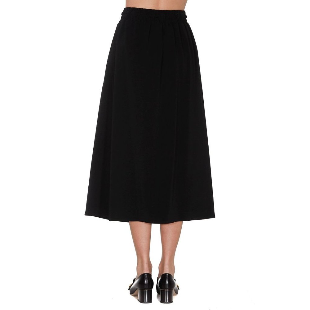 Gucci Midi Skirt Black With Leather Details - Picture 3 of 14